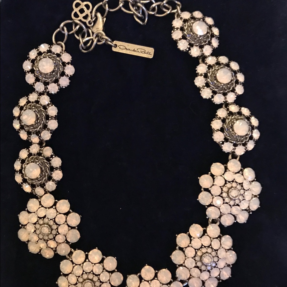 Necklace, white, beautiful details